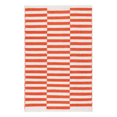 Sailing Stripe Handwoven Indoor/Outdoor Rug | Tangerine