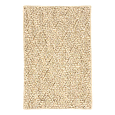 Diamond Woven Sisal Custom Rug | Sand