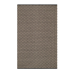 Dainty Diamond Handwoven Cotton Rug | Black/Ivory