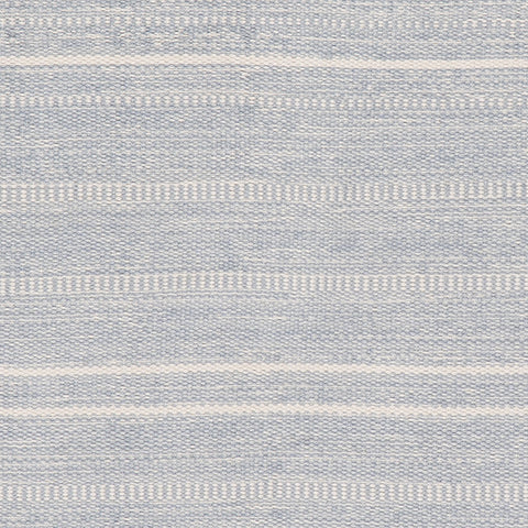 Skipper Stripe Handwoven Indoor/Outdoor Rug Swatch | Swedish Blue