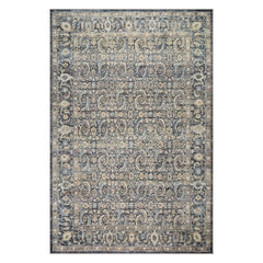 Elarisse Traditional Bordered Washable Rug | Blue