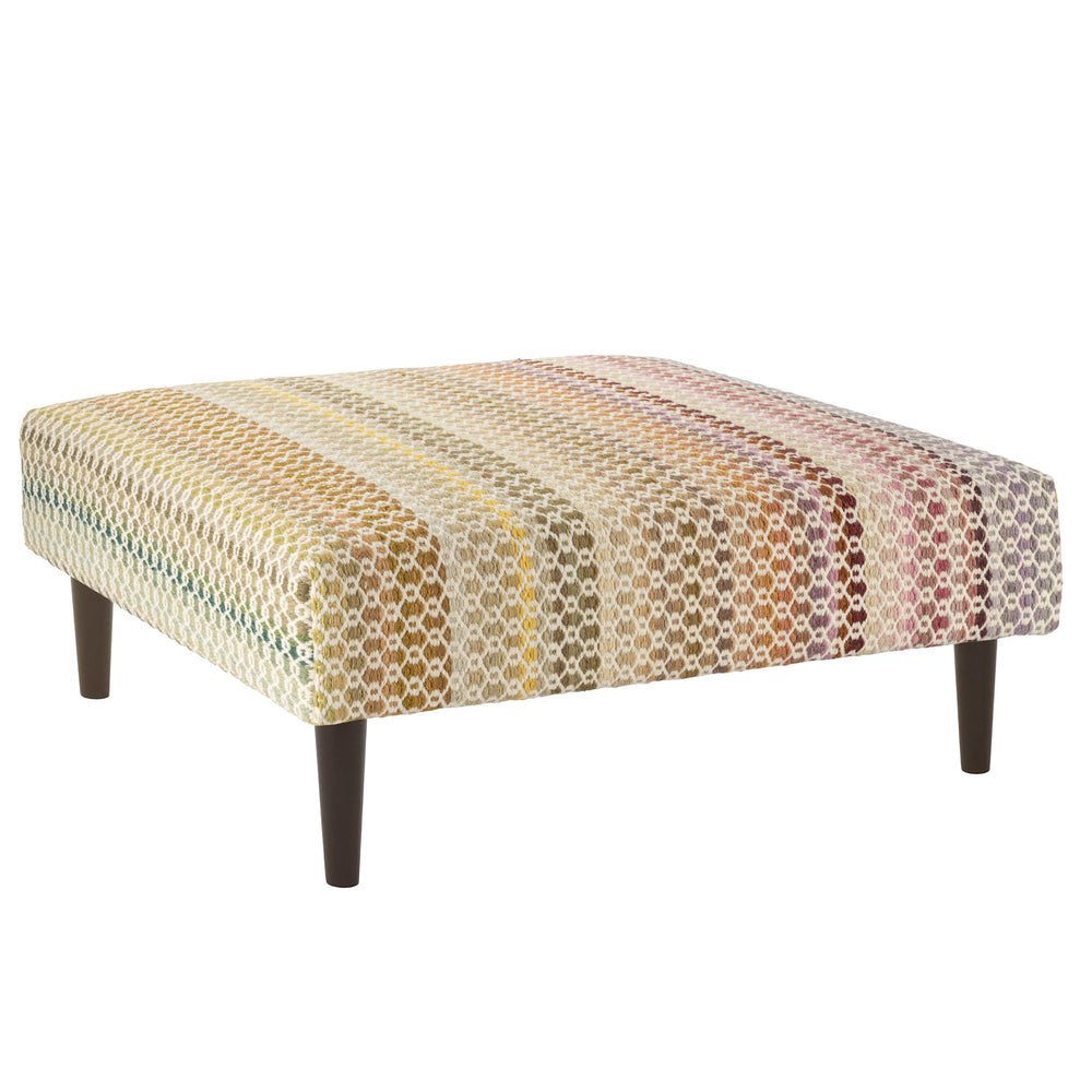 Poppy Multi Custom Rug Ottoman | Multi