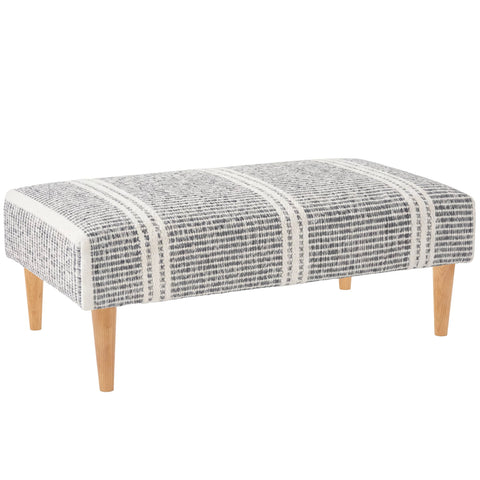 Malta Rug Ottoman | Grey