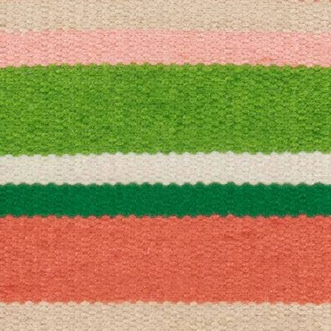 Seed Stitch Stripe Handwoven Indoor/Outdoor Rug Swatch | Watermelon