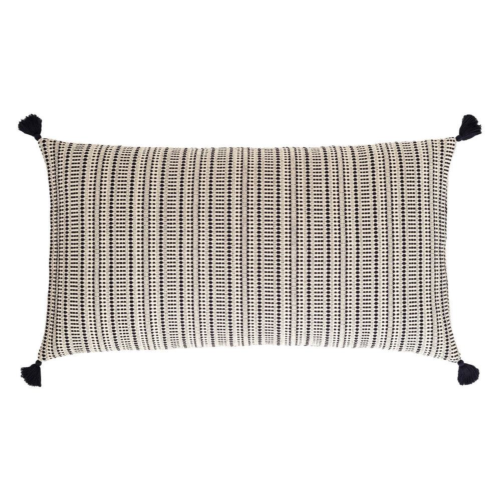 Kumi Jacquard Decorative Pillow Cover | Black