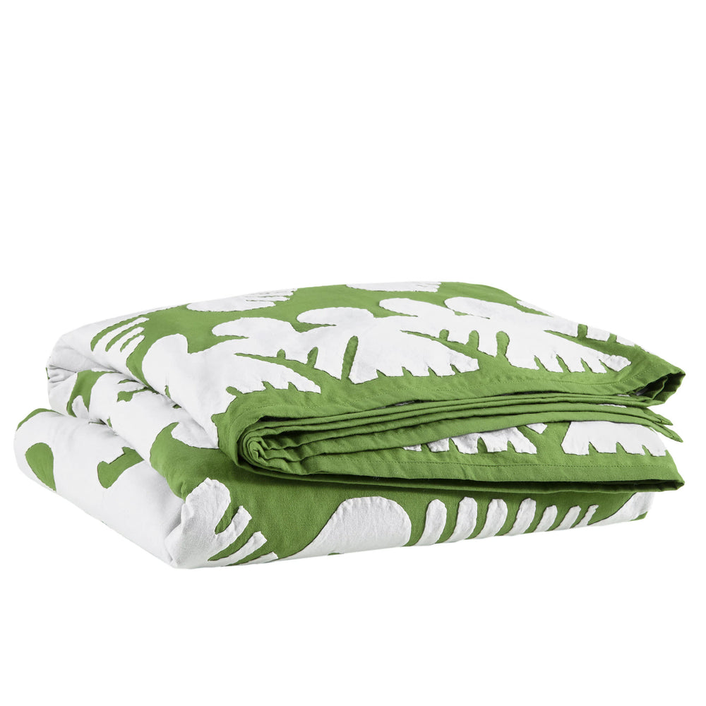 Knight Wood Cutwork Coverlet | Olive