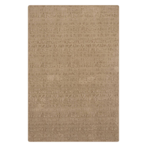 Tern Abstract Striped Custom Rug | Light Brown