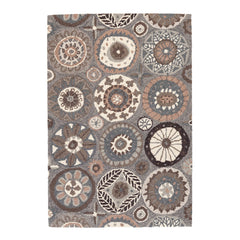 Merry Go Round Hand Micro Hooked Wool Rug | Neutral