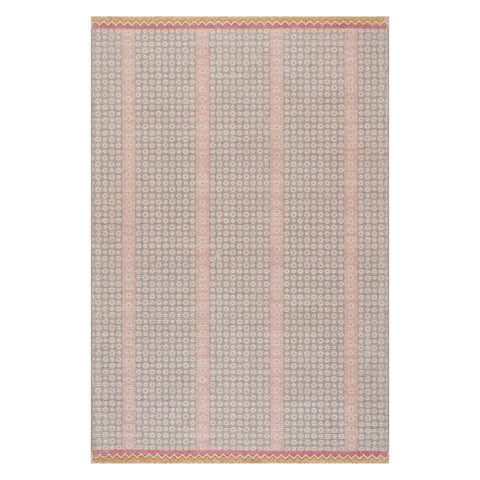 Pondicheri Hand-Tufted Striped Wool-Blend Rug | Grey