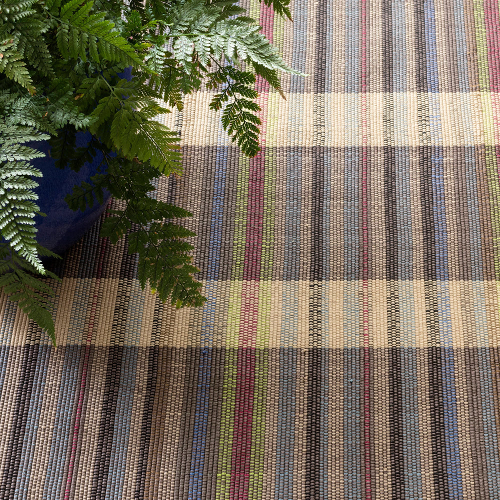 Swedish Rag Handwoven Indoor/Outdoor Rug | Blue