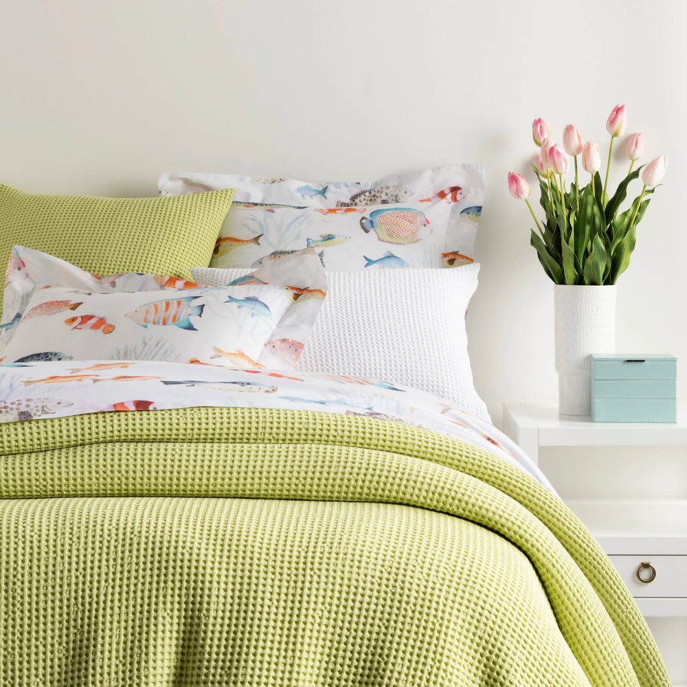 Bubble Matelasse Coverlet | Citrus