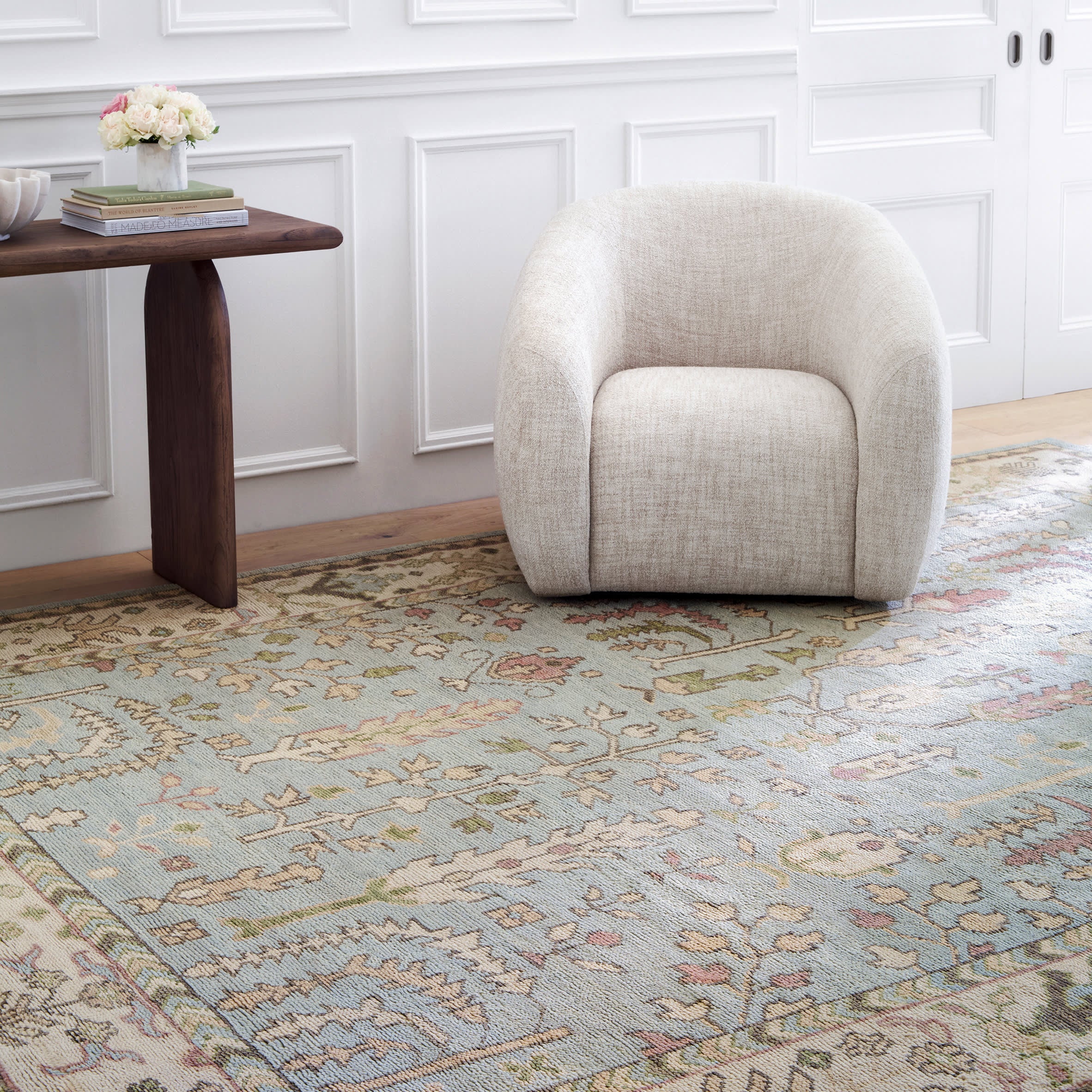 Athens Hand Knotted Wool Rug | Sky – Annie Selke