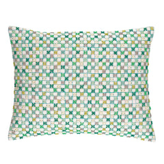 Linden Embroidered Decorative Pillow Cover | Blue