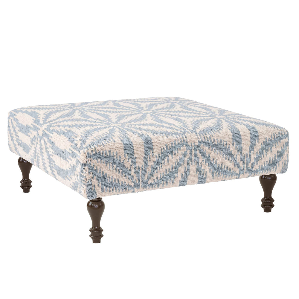 Aster Rug Ottoman | Sky