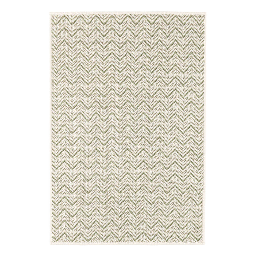 Happy Chevron Woven Indoor/Outdoor Custom Rug | Sage