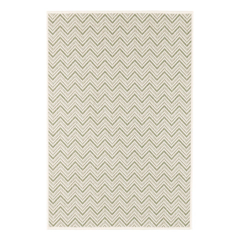Happy Chevron Woven Indoor/Outdoor Custom Rug | Sage