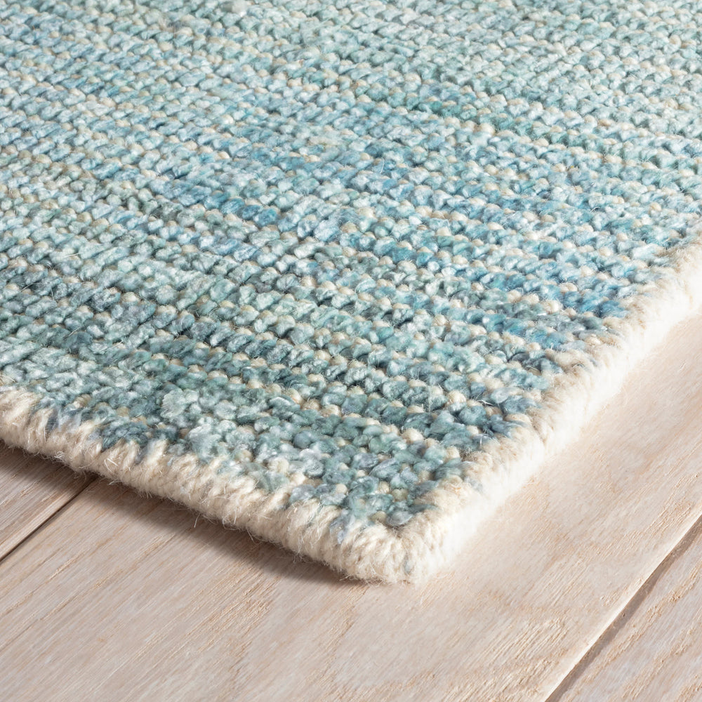 Sky Moon Handwoven Cotton/Viscose Rug | Blue
