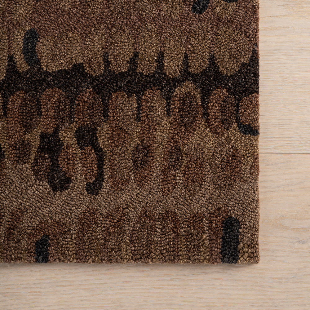 Paint Chip Hand Micro Hooked Wool Rug | Bark