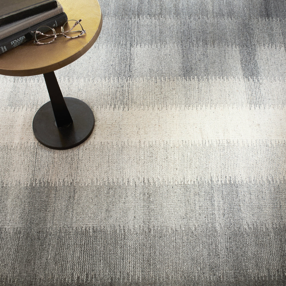 Ronan Ikat Handwoven Wool Rug | Grey