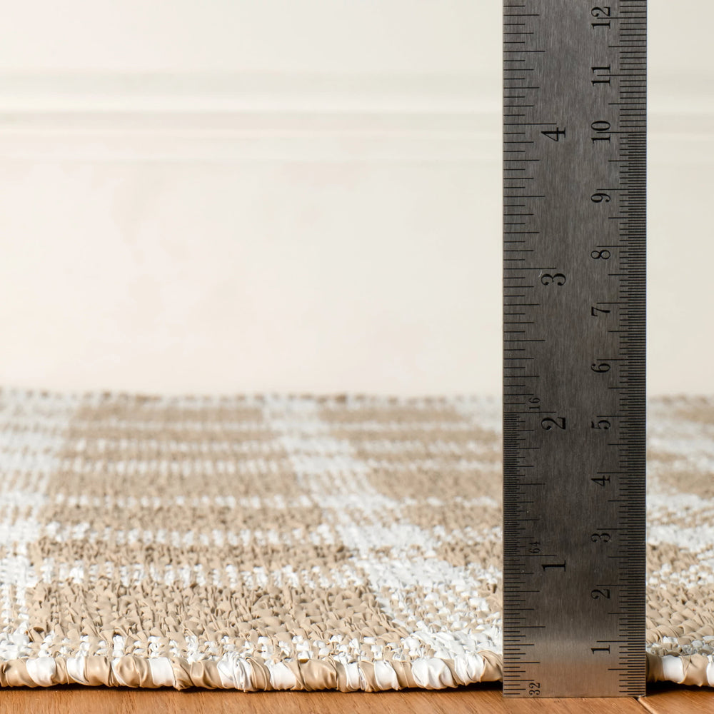 Tattersall Handwoven Indoor/Outdoor Rug | Khaki
