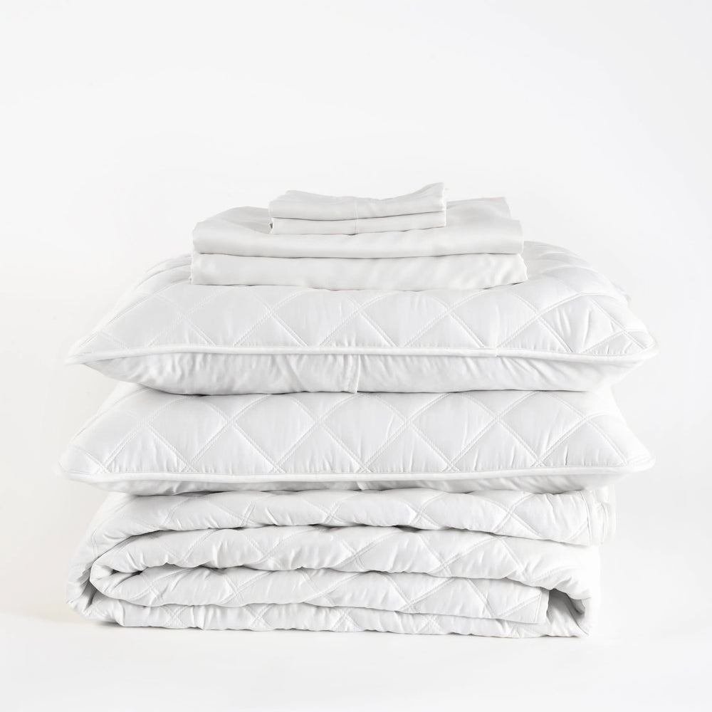 Silken Solid White Core Bedding Bundle | None