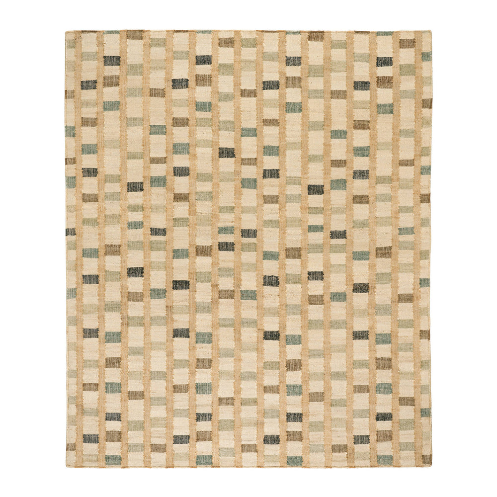 Mosaic Handwoven Jute Rug | Blue
