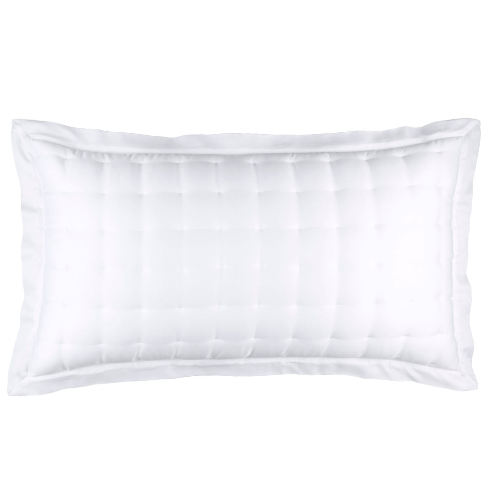 Silken Solid Puff Sham | White