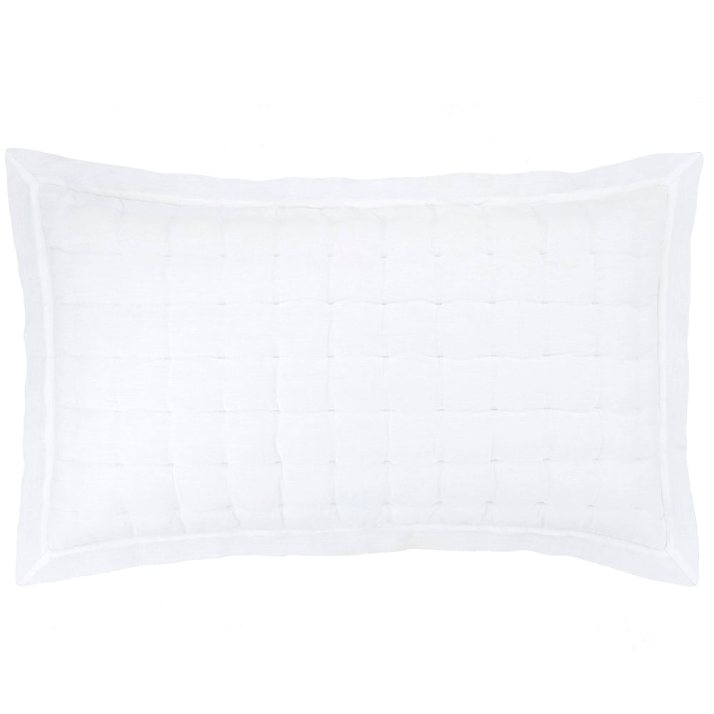 Lush Linen Puff Sham | White