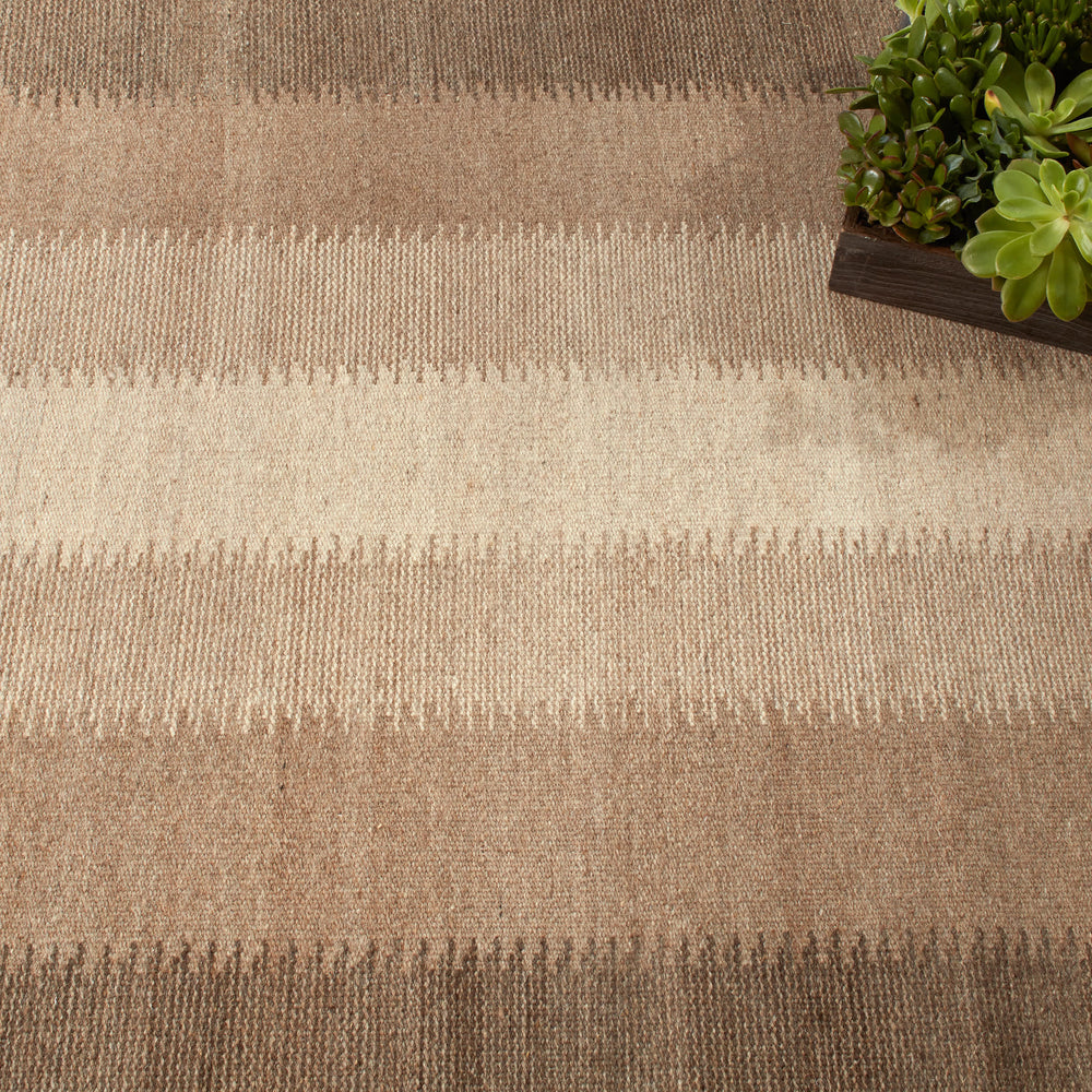 Ronan Ikat Handwoven Wool Rug | Natural