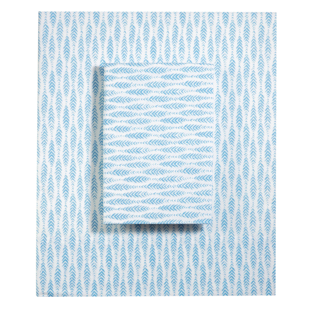 Feather Ogee Pillowcases | French Blue