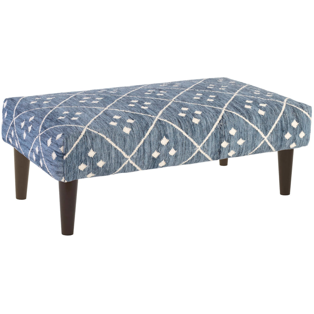 Kota Indigo Custom Rug Ottoman | Indigo