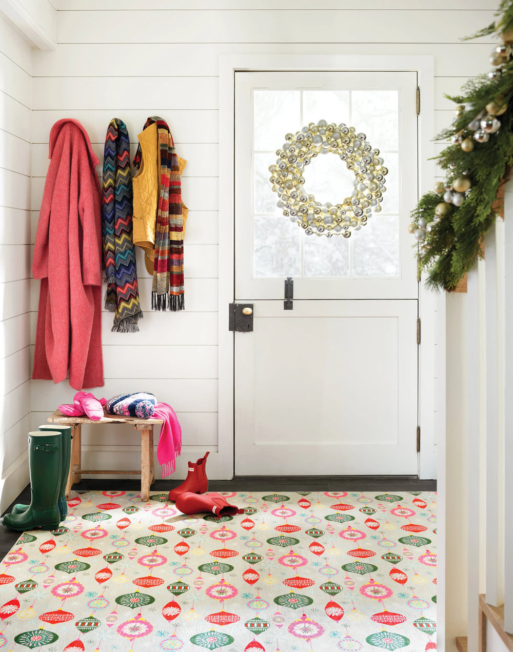 Ornaments Machine Washable Rug | Multi