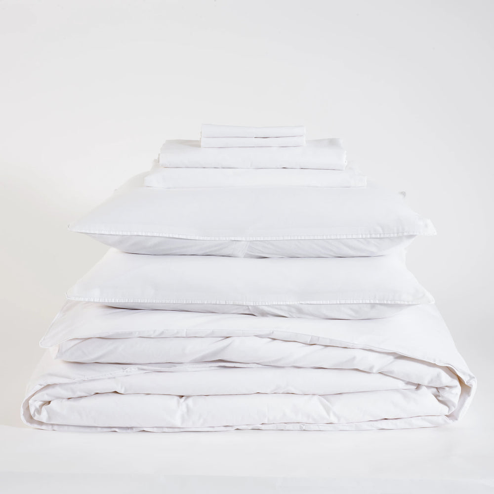 Essential Percale White Core Bedding Bundle | None