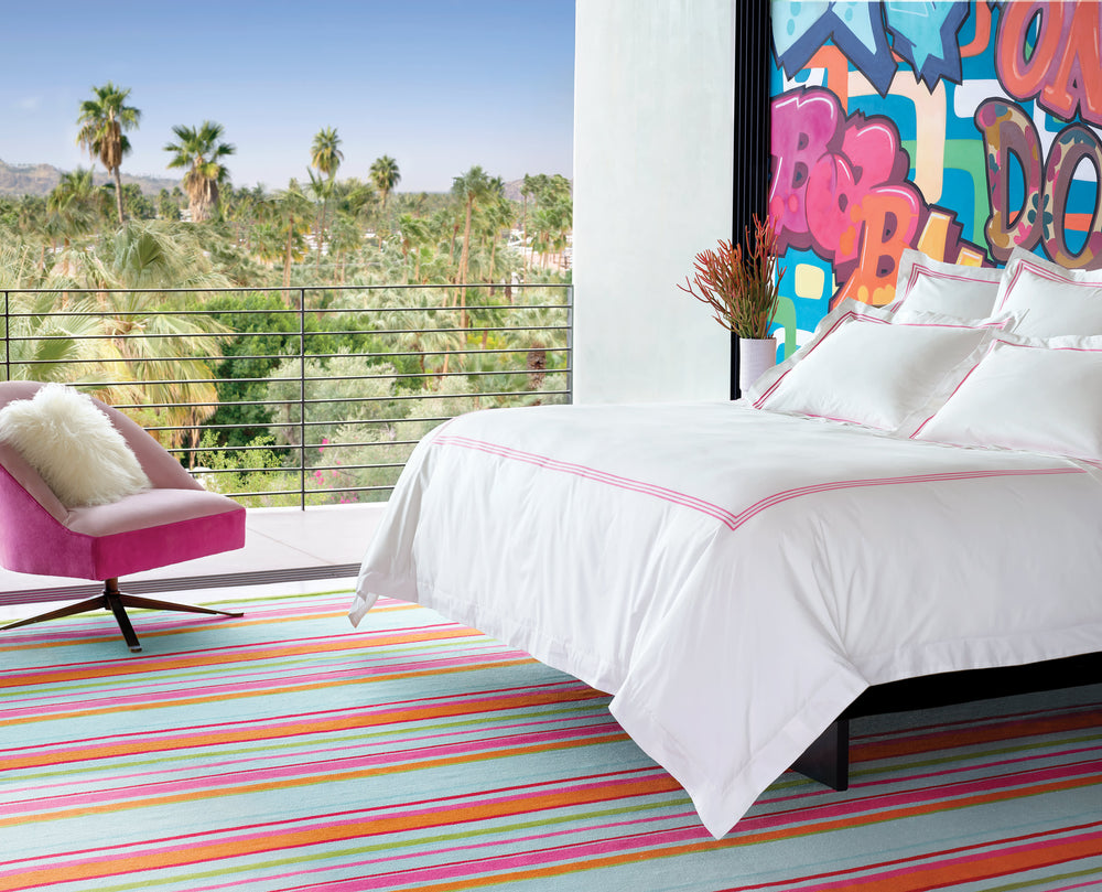 Trio Duvet Cover | Fuchsia