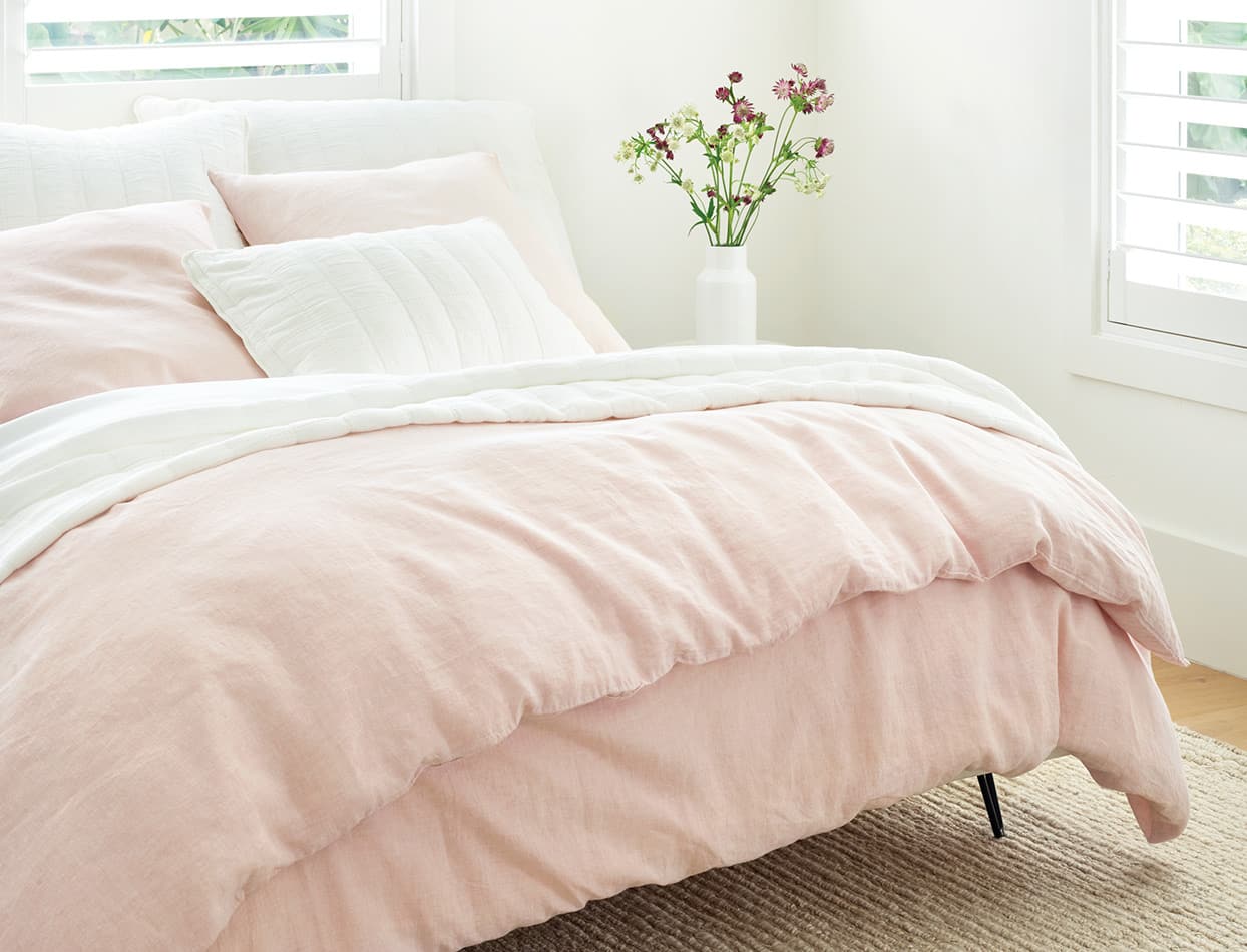 Pine Cone Hill Lush Linen Euro Sham - Ivory Puff Sham With Stonewashed Linen