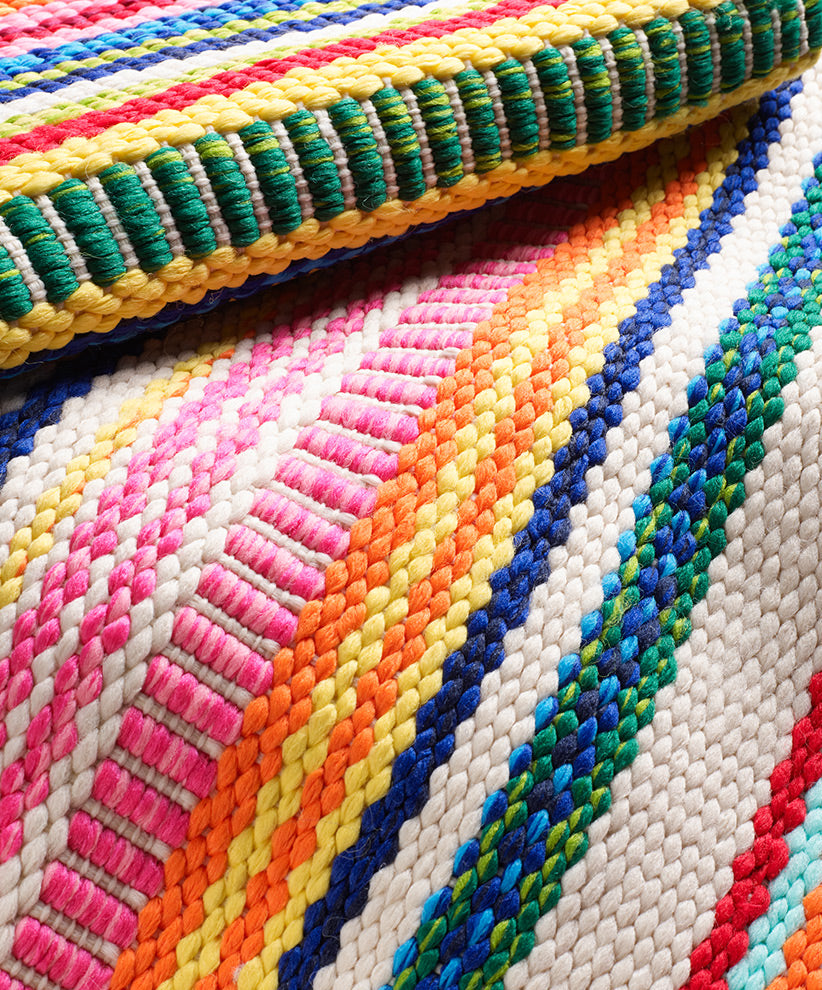 Summer Stripe Handwoven Indoor/Outdoor Rug | Multi – Annie Selke