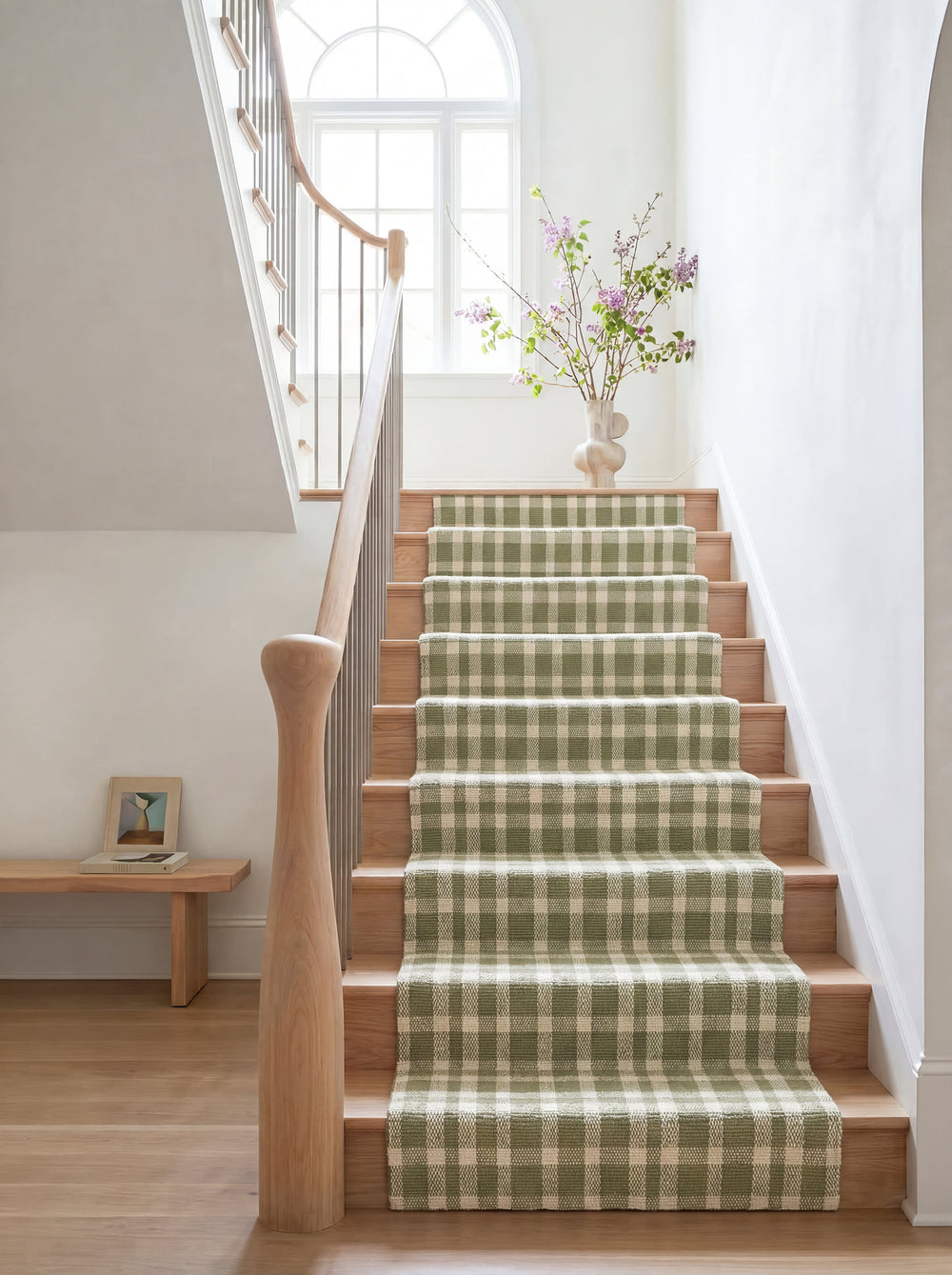 Tattersall Handwoven Cotton Rug | Sage