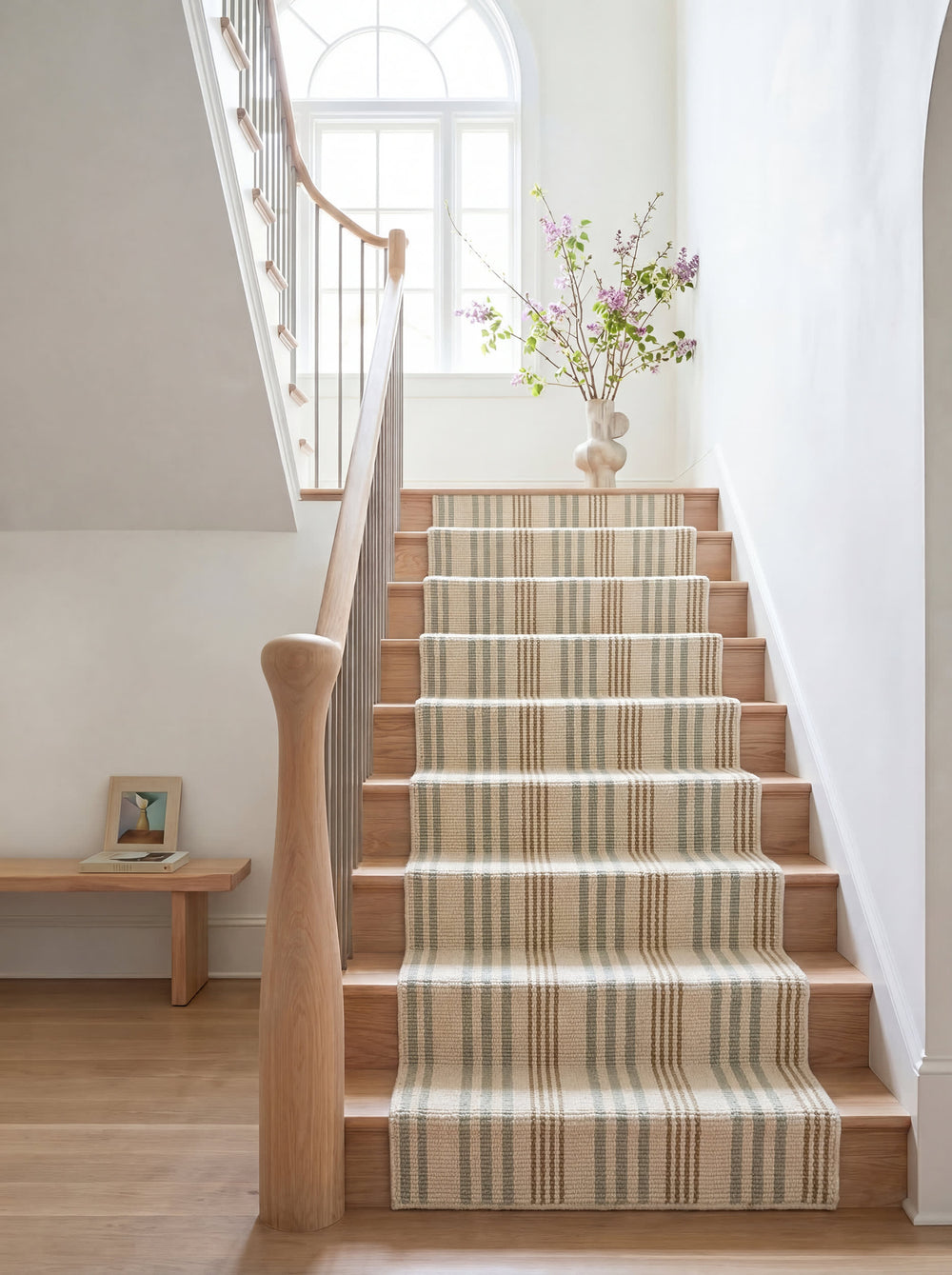 Olive Branch Handwoven Cotton Rug | Neutral