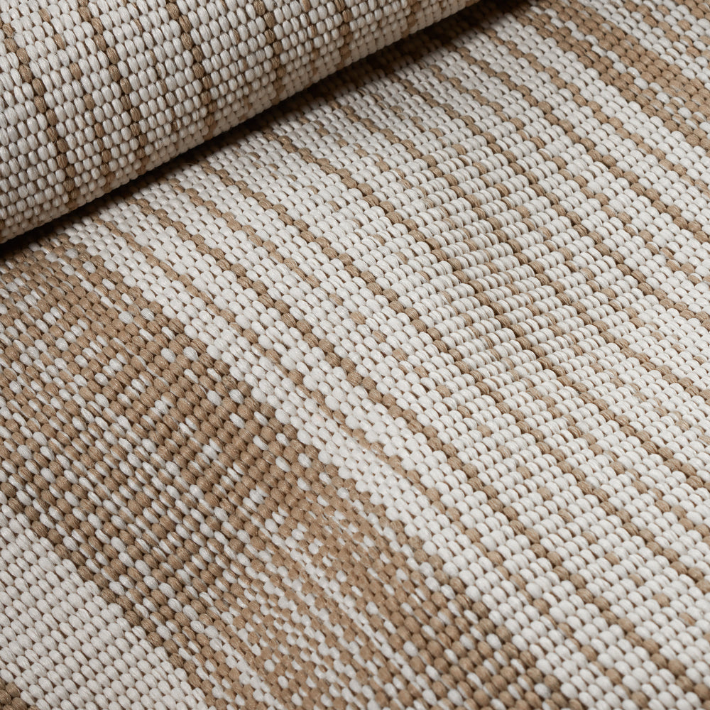 Quincy Stripe Handwoven Indoor/Outdoor Rug | Khaki