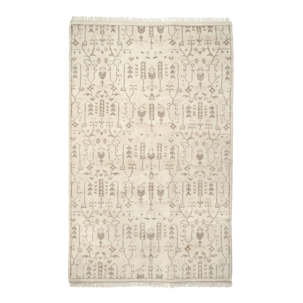 Dara Hand Knotted Wool Rug | Cream