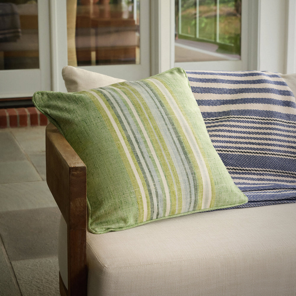 Rugby Stripe Throw | Denim