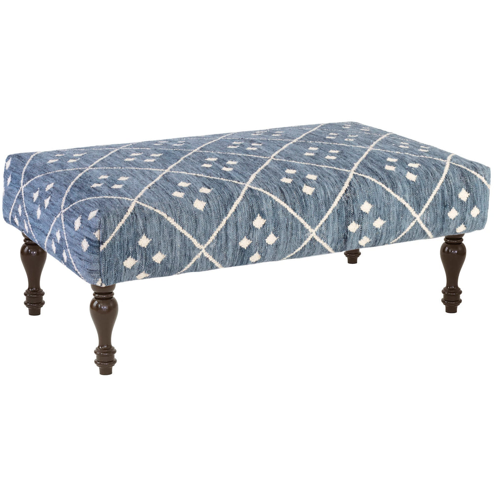 Kota Indigo Custom Rug Ottoman | Indigo