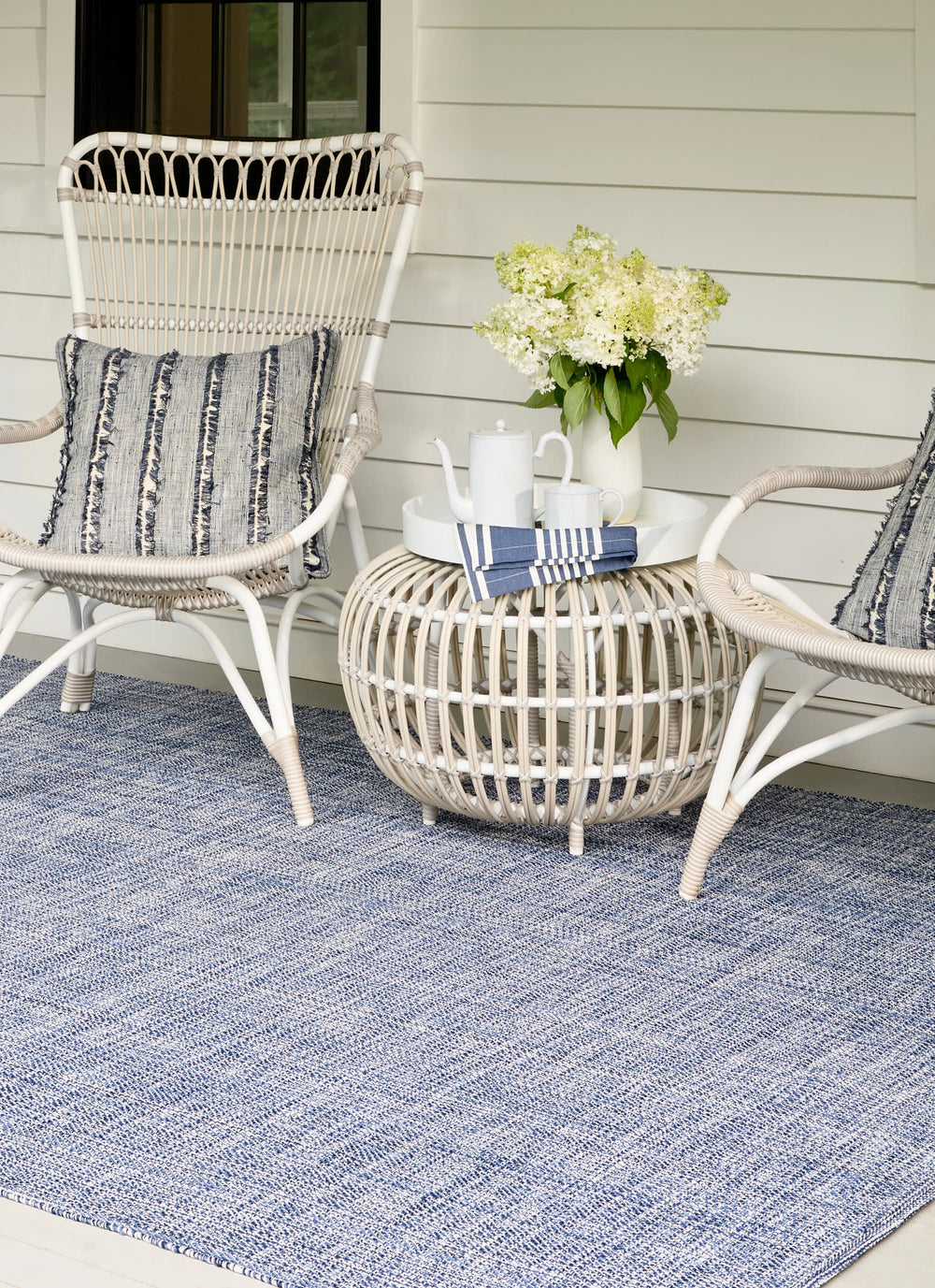 Marimba Outdoor Highback Chair | Dove White