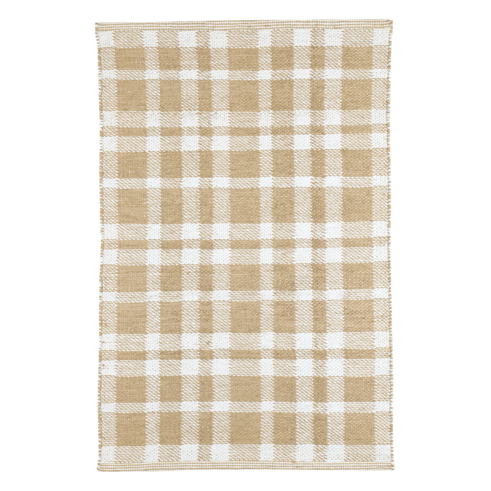 Tattersall Handwoven Indoor/Outdoor Rug | Khaki