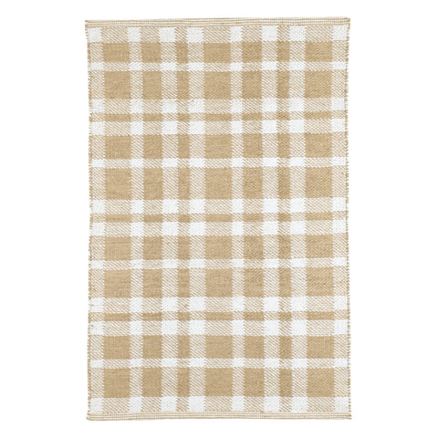 Tattersall Handwoven Indoor/Outdoor Rug | Khaki
