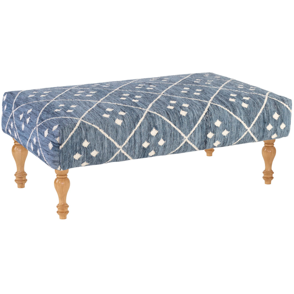 Kota Indigo Custom Rug Ottoman | Indigo