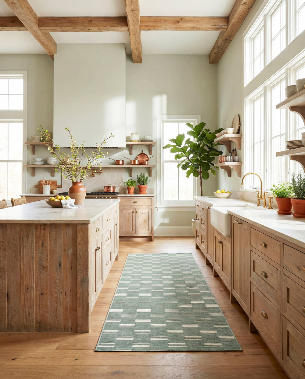 Ondine Coastal Indoor/Outdoor Custom Rug | Green