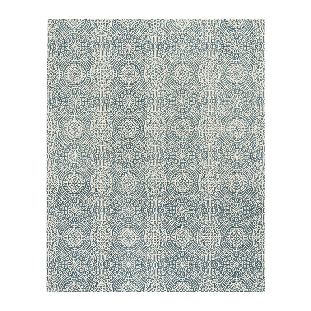Temple Hand Micro Hooked Wool Rug | Ink