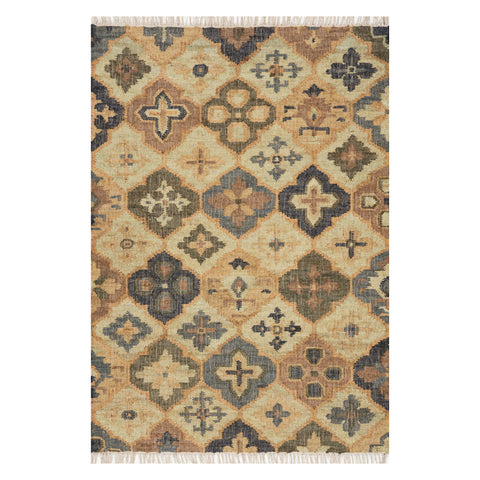 Pali Handwoven Jute Rug | Blue