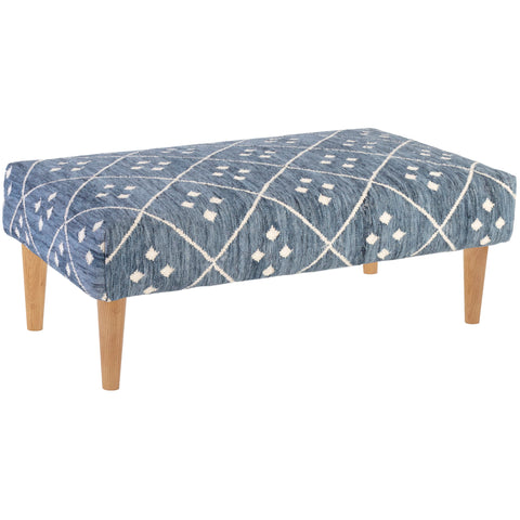 Kota Indigo Custom Rug Ottoman | Indigo